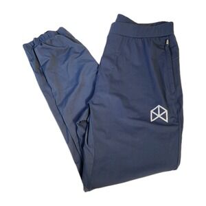 Rawgear Mens Performance‎ High-Tek Joggers Size Large Blue Track Pants Ankle Zip